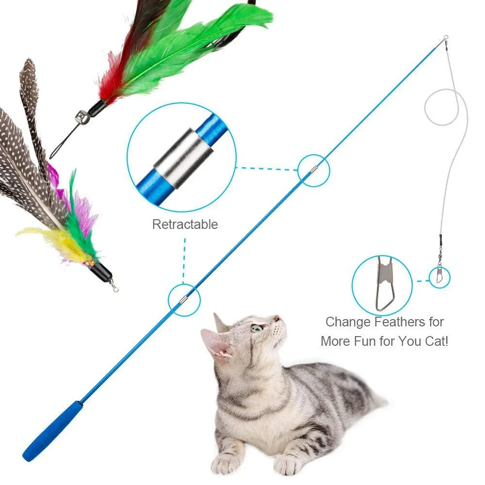 Cat Feather Toy Set