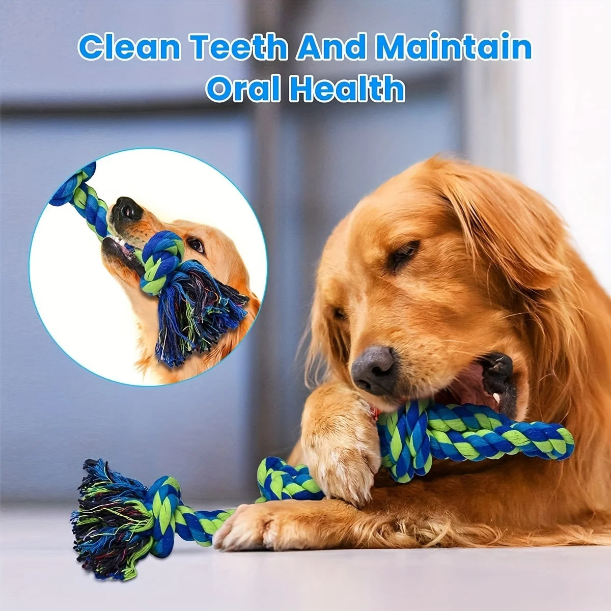 2-Pack Heavy-Duty Rope Toys for Dogs