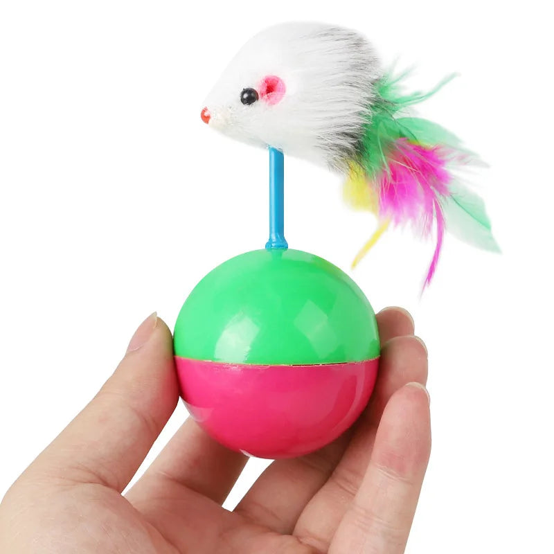 Tumbling, Feathery Mouse Toy