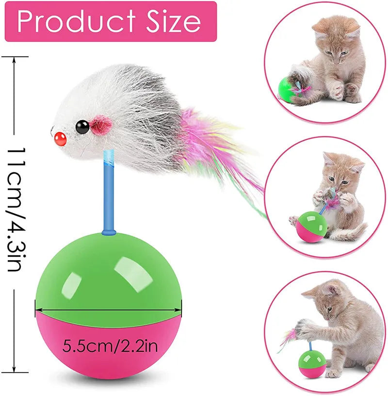 Tumbling, Feathery Mouse Toy