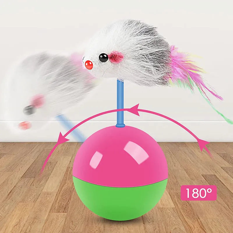 Tumbling, Feathery Mouse Toy