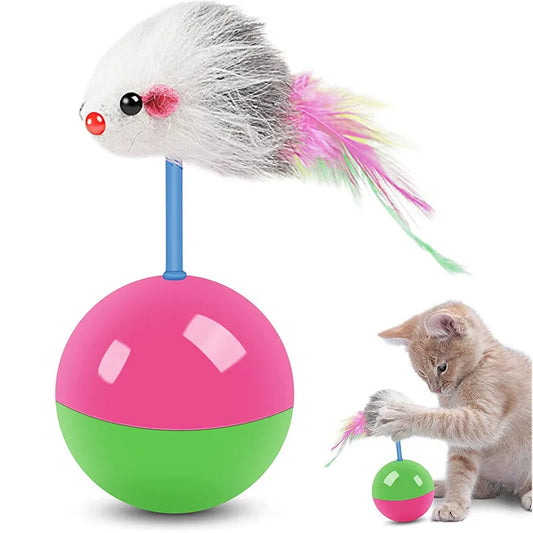 Tumbling, Feathery Mouse Toy